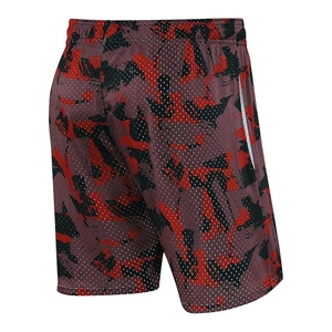 2026 Trending Custom Plus Size Double <b>Layer</b> Solid Canvas 5 Inch Inseam Vintage Breathable Men's Basketball Bandana Print Shorts - Product Image 6