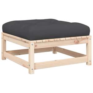 Poggiapiedi da Patio in Legno di Pino Massiccio, Grigio Standard con Finitura in Legno Naturale, Arredo Durevole ed Elegante - Product Image 5