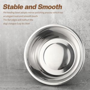 High Quality Large Deluxe Stainless Steel Dog & Cat Eco-Friendly Portable Dishwasher Safe Dog Food & Water <b>Bowl</b> Bulk Sale - Product Image 5