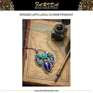 Pendentif Turquoise Ailé Égyptien de Haute Qualité, Véritable, Multicolore et Unique, pour Costume Pharaonique et Bijoux de Mode Ethnique pour Femme - Product Image 5