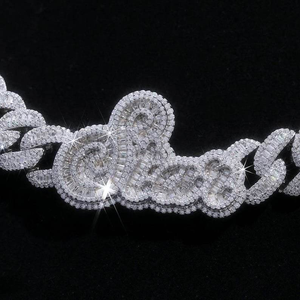 Collar de Lujo con Eslabones Cubanos de Moissanita, Plata 925 con Baño de Rodio, Cadena Iced Statement, Joyería Hip Hop, Regalo para Hombres y Mujeres - Product Image 4
