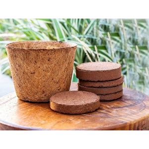 Macetas de Fibra de Coco Biodegradables para Plantas y Flores, Contenedores de Cultivo Ecológicos con Diseño Circular - Product Image 2