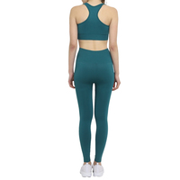 Nuevo conjunto de yoga sin costuras de alta elasticidad para mujer, ideal para el gimnasio, ropa deportiva, leggings de yoga a precio económico.