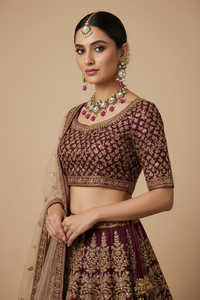 ชุดสร้อยคอทองแดงวินเทจ XILIANGFEIZI ประดับเพชรซิคอนหลากสี ดีไซน์ดอกไม้ สไตล์ยุโรปและอเมริกา เหมาะสำหรับเป็นของขวัญ - Product Image 3