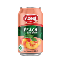 Jugo de Fruta Natural al por Mayor en Lata de Aluminio, Bebida Frutal Fresca, Jugo de Durazno Enlatado de 330 ml, Venta al por Mayor