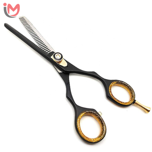 Kit de beauté professionnel pour salon de coiffure avec ciseaux à lames affûtées en acier inoxydable, manche noir, pour droitiers, pour la coupe de cheveux à domicile - Product Image 4