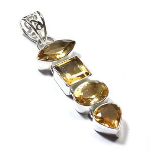 Colgante de plata de ley 925 con piedras preciosas naturales multicolor de 50 mm de largo, estilo wanderlust, para sanación espiritual, venta al por mayor, yoga, sanación espiritual. - Product Image 3
