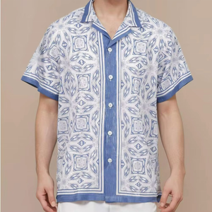 Nouvelle Arrivée Chemises de Vacances à Manches Courtes en Flanelle pour Hommes Style Insulaire Personnalisables Anti-Plis Séchage Rapide Écologiques Respirantes - Product Image 3