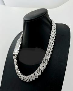 Luxury <b>Iced</b> <b>Out</b> Cuban Link Moissanite Diamond <b>Chain</b> Necklace VVS Hip Hop Statement Jewelry Premium Unisex Gift Accessory - Product Image 1