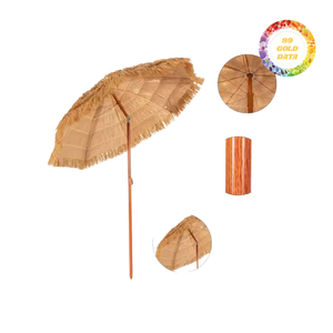 Sombrilla Plegable de Techo de Paja en Oferta, 2.1m 2.6m - Product Image 1