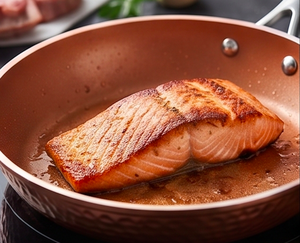 Copper Frying Pan With Glass Lid Stainless Steel Handle Non-Stick Interior Modern Design For Gas And Induction Cooker - Product Image 5