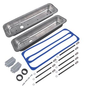 Black Aluminum Short Finned Valve Cover with Gasket for SBC 1987-1997 Small Block Chevy 5.0L 5.7L 305 350 Engines - Product Image 5