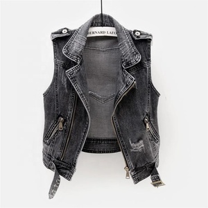 Sustainable Recycled <b>Denim</b> Vest Eco-Friendly Vintage Style Double Pocket Single Button Closure <b>Sleeveless</b> Jean <b>Jacket</b> for - Product Image 1
