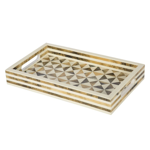 Bandeja de Servicio de Madera con Diseño Exclusivo de Perlas, Forma Rectangular, para Decoración de Mesa en Bodas y Fiestas, Bandeja para Servir Comida - Product Image 4