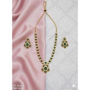 ชุดสร้อยคอทองคำดีไซน์หรูหรา สไตล์ดั้งเดิม สำหรับเจ้าสาว เหมาะสำหรับงานแต่งงาน งานเทศกาล งานปาร์ตี้ และการแต่งกาย - Product Image 1