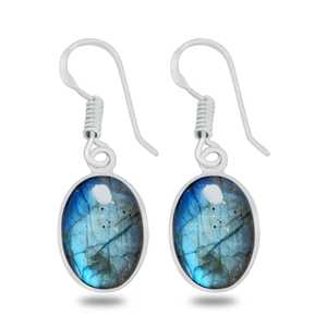 Ensemble de boucles d'oreilles pendantes en pierres naturelles de qualité supérieure, serties de cristaux assortis, plaqué argent, style minimaliste et charmant, pour soirée, vente en gros - Product Image 4