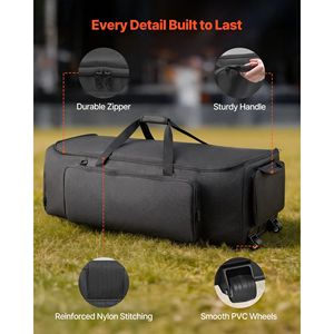 Borsa per il trasporto di accessori per batteria 1680D con maniglia robusta e cerniera scorrevole, custodia resistente 1680D per attrezzatura da batteria - Product Image 6