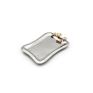Finest Quality Silver Metal <b>Tray</b> With Dragonfly Accent Antique Home Table Decorative Food <b>Snacks</b> Serving <b>Trays</b> In Best Price - Product Image 1