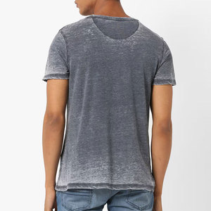Camiseta de Verano para Hombre, Estilo Casual, Color Sólido, Algodón Puro, Cuello Holgado, Manga Corta, Venta al Por Mayor - Product Image 3