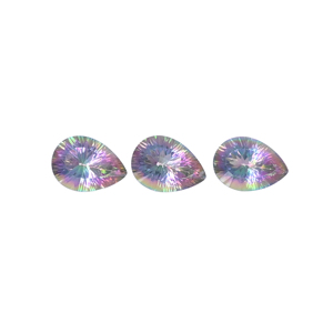 Topacio Místico Natural, Gema Suelta de 10.8 Quilates, Forma de Pera 18x13mm, Facetada con Base Plana para Joyería |   1 Pieza |   Gemas Ishu - Product Image 1