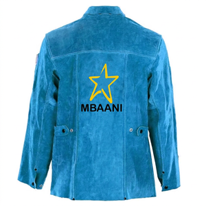MBAANI เสื้อแจ็คเก็ตทำงานโพลีเอสเตอร์กันน้ำแบบติดกระดุมด้านหน้าสีน้ำเงิน แขนยาว ทรงปกติ เสื้อผ้าป้องกันความร้อน - Product Image 2