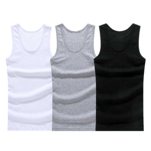 Débardeur de sport en coton tricoté pour homme, respirant, séchage rapide, écologique, avec logo frontal, vêtements de tennis, vêtements de sport pour la gym - Product Image 5