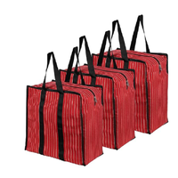 Sac de rangement robuste pour le shopping, les bagages et les voyages, avec fermeture éclair et poignées solides, idéal pour les vêtements, les courses et les voyages
