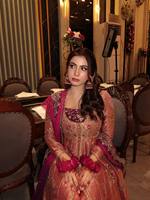 Ensemble Salwar Premium Fendy en Soie Mal Chanderi Brodé Réversible avec Dupatta en Georgette et Doublure en Coton, Manches Longues, Motif Kali Ethnique