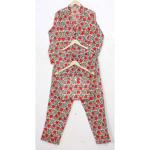 Conjunto de Pijama para Mujer, 100% Algodón, Estampado Floral, Cintura Elástica y Mangas Largas, Suave y Transpirable, Ropa de Dormir para Toda Temporada - Product Image 5