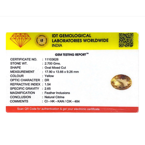 Loose Citrine Gemstone 13.5 Carat Oval Cabochon for Fine Jewelry - Product Image 4