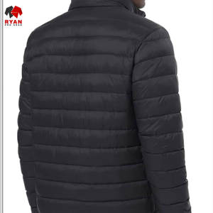 Blouson matelassé sur mesure pour homme, logo personnalisé, fermeture éclair, tissu respirant et confortable, prix de gros - Product Image 6