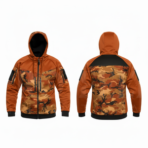 Winter Apparel Customized Camouflage Hooded Jacket Men Lightweight Outdoor Windbreaker <b>Zip</b> <b>Up</b> Hoodie Casual Sports Jackets - Product Image 5