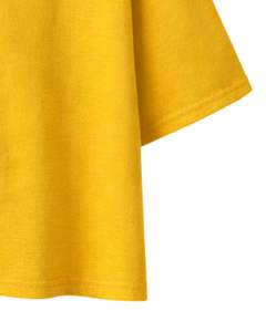 Camiseta Corta Dorada para Mujer con Bordado Floral de Pájaros, Manga Corta, Casual, de Moda, Mezcla de Algodón Suave, Top de Verano para Dama, Venta al por Mayor - Product Image 5