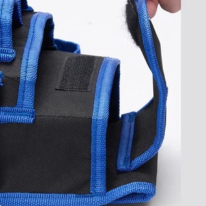 2026 Heavy Duty <b>Tool</b> <b>Belt</b> With Multiple Pockets And Magnetic Strip Blue And Black Color For Workshop Use - Product Image 3