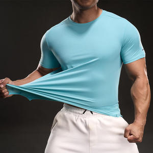 Camiseta Deportiva de Compresión para Hombre, de Secado Rápido, Ajustada, para Gimnasio, Fitness, Entrenamiento, Transpirable, para Fisicoculturismo - Product Image 1