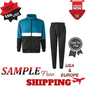 Conjunto Deportivo de Felpa Técnica con Bloques de Color, Chaqueta con Cierre Completo y Pantalones, Unisex, Estilo Otoñal para Adultos - Product Image 6