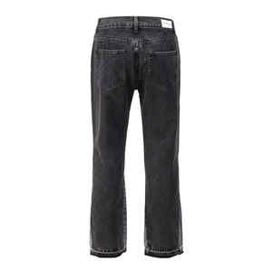 Jean Cargo Droit Homme Coupe Slim en Denim – Pantalon Cargo Décontracté Coupe Droite Bleu Style Harem Tendance Urbaine Rétro Délavé - Product Image 3