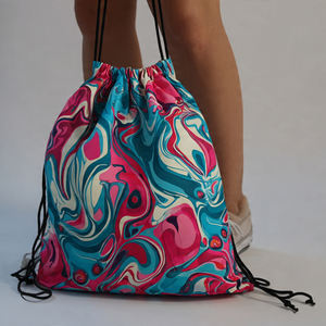 Bolsas de gimnasio con cordón de malla, mochilas ligeras con cordón para gimnasio, bolsas deportivas de lona con cordón, bolsas de gimnasio tipo sling. - Product Image 2