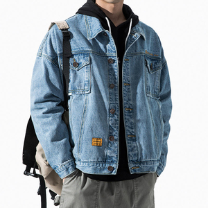 Men's Classic Denim <b>Jacket</b> Nylon/Cotton Blend Waterproof Breathable Trucker <b>Jacket</b> Casual Streetwear Outerwear Custom Logo ODM - Product Image 3