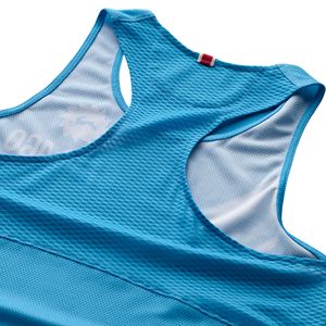 OEM Custom Team Logo Sublimated Knitted Marathon Sleeveless Singlet Crew Neck Breathable Quick Dry Polyester Mesh Sport <b>Running</b> - Product Image 6