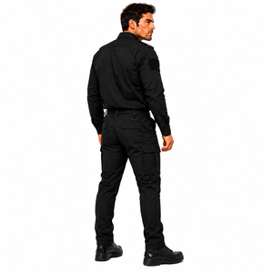 Conjunto de Uniforme de Guardia de Seguridad con Logotipo Personalizado, Ropa de Trabajo, Camisa de Manga Larga, Pantalones Cargo, Color Sólido, Etiqueta Privada - Product Image 6
