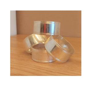 Servilletero de latón martillado de diseño moderno, vajilla chapada en plata para decoración de boda de Hotel, servilletero de Metal almacenado - Product Image 3