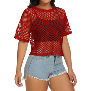 Top Deportivo Casual de Malla para Mujer, de Buena Calidad, Diseño Sólido, Sublimado, Manga Corta, Transpirable y Cómodo - Product Image 3