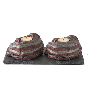Support de bougie en pierre naturelle sculptée à la main, œil de tigre, agate, pierre précieuse, guérison, vente en gros - Product Image 3