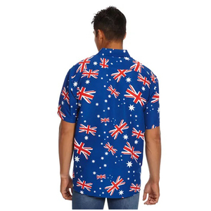 เสื้อฮาวายแห้งเร็วรุ่นใหม่สำหรับผู้ชาย เสื้อฤดูร้อนน้ำหนักเบาสไตล์ทรอปิคอล เสื้อฮาวายแบบสั่งทำได้ ลายดอกไม้ เสื้อยืดชายหาด - Product Image 4