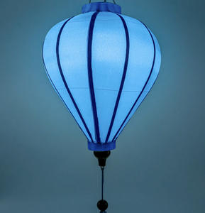 Farol de Seda Vietnamita Azul, Hecho a Mano, Decoración Luminosa de Tela de Seda para Fiestas, Bodas, Decoración Interior y Exterior - Product Image 3