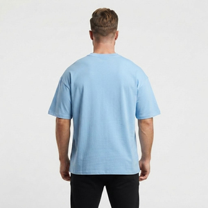 Camiseta Básica Informal de Algodón 100% Premium para Hombre, Camiseta Clásica de Cuello Redondo de Algodón Jersey, Camisetas de Cuello Redondo de Algodón con Logotipo Personalizado - Product Image 2