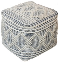 Pouf indien antique en laine au design moderne, fait à la main, tabouret texturé de luxe pour la maison, siège de jardin décoratif, repose-pieds tissé à la main