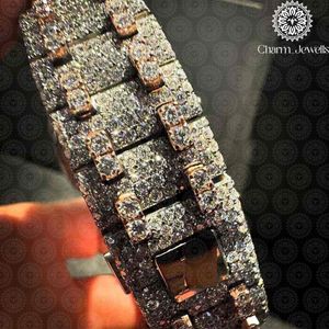 Charm_Jewells Luxury Women's Stainless Steel <b>Watch</b> 38mm Round <b>Case</b> Analog Quartz Movement Diamond Encrusted Folding Clasp - Product Image 3