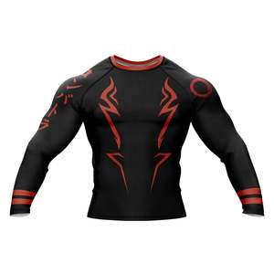 Brazilian Jiu Jitsu Boxing Rash Guard Set MMA Gym Compression Clothing with Custom Sublimation Design BJJ Boxing - Product Image 2